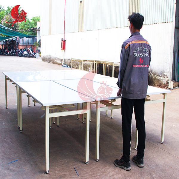 bàn thao tác thép sơn tĩnh điện bàn cắt vải công nghiệp